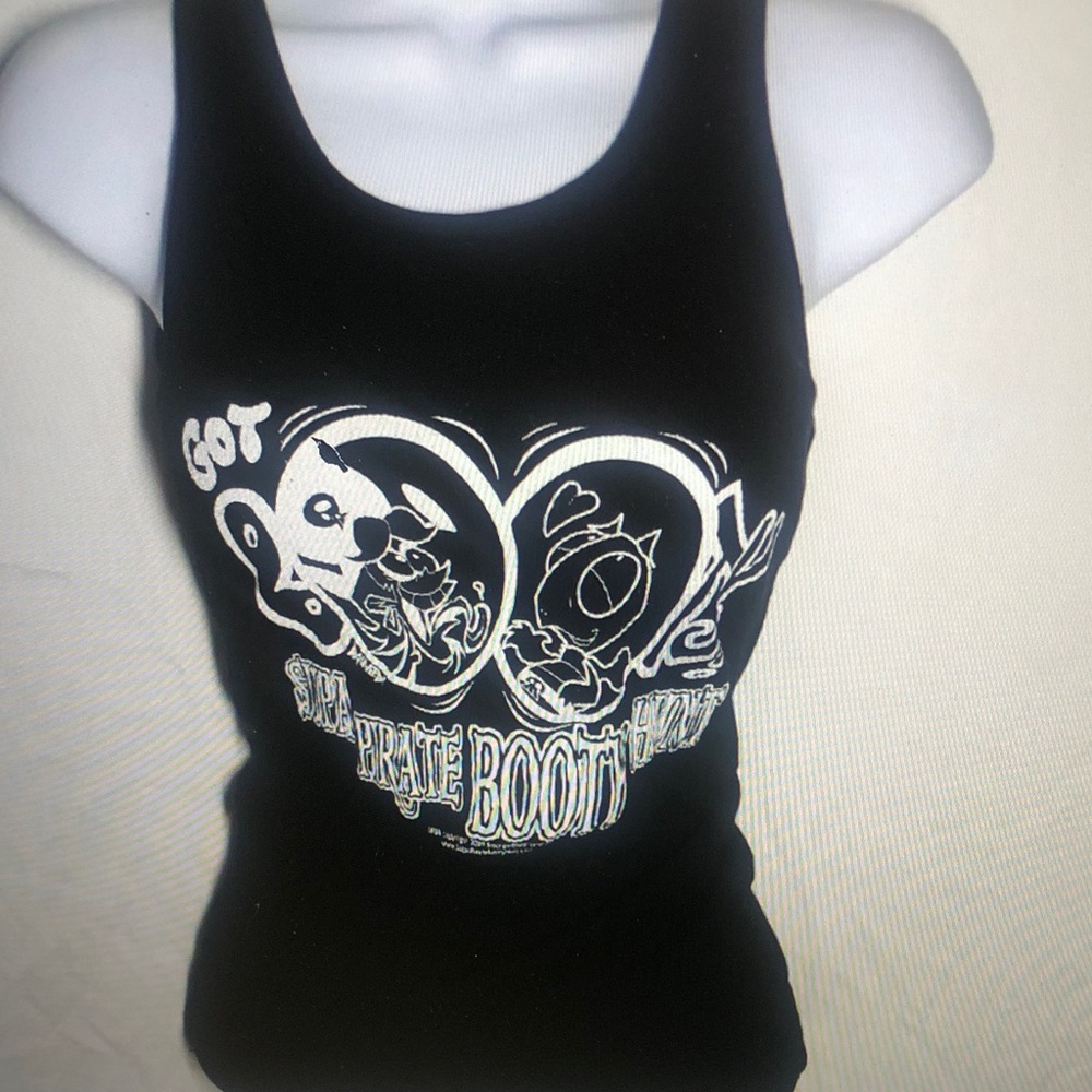 Black Graphic Tank Top